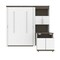 Bestar Orion Full Murphy Bed and Shelving Unit with Fold-Out Desk (89W), White & Walnut Grey 116865-000017 - alternate 7